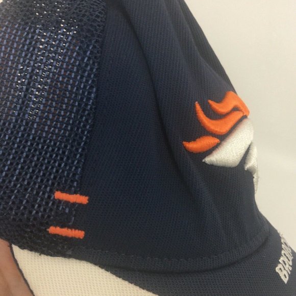 Denver Broncos 3D Embroidered Reebok Authentic Sideline NFL Mesh Back Hat - Picture 7 of 10